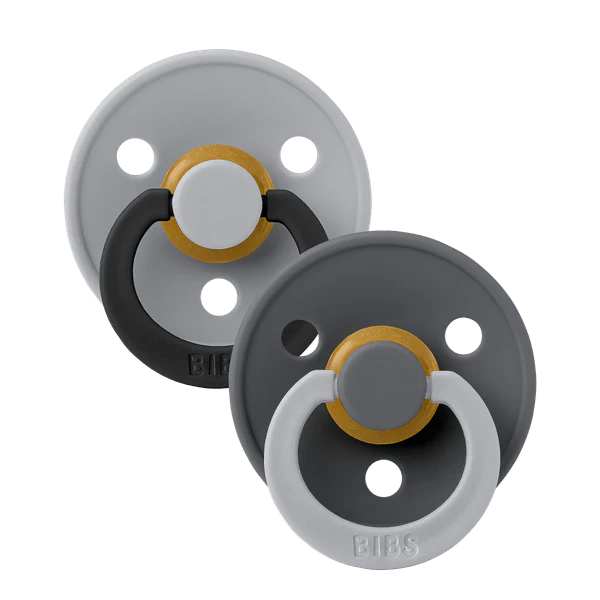 Suce bibs 0-6 mois fusion cloud/iron pack de 2