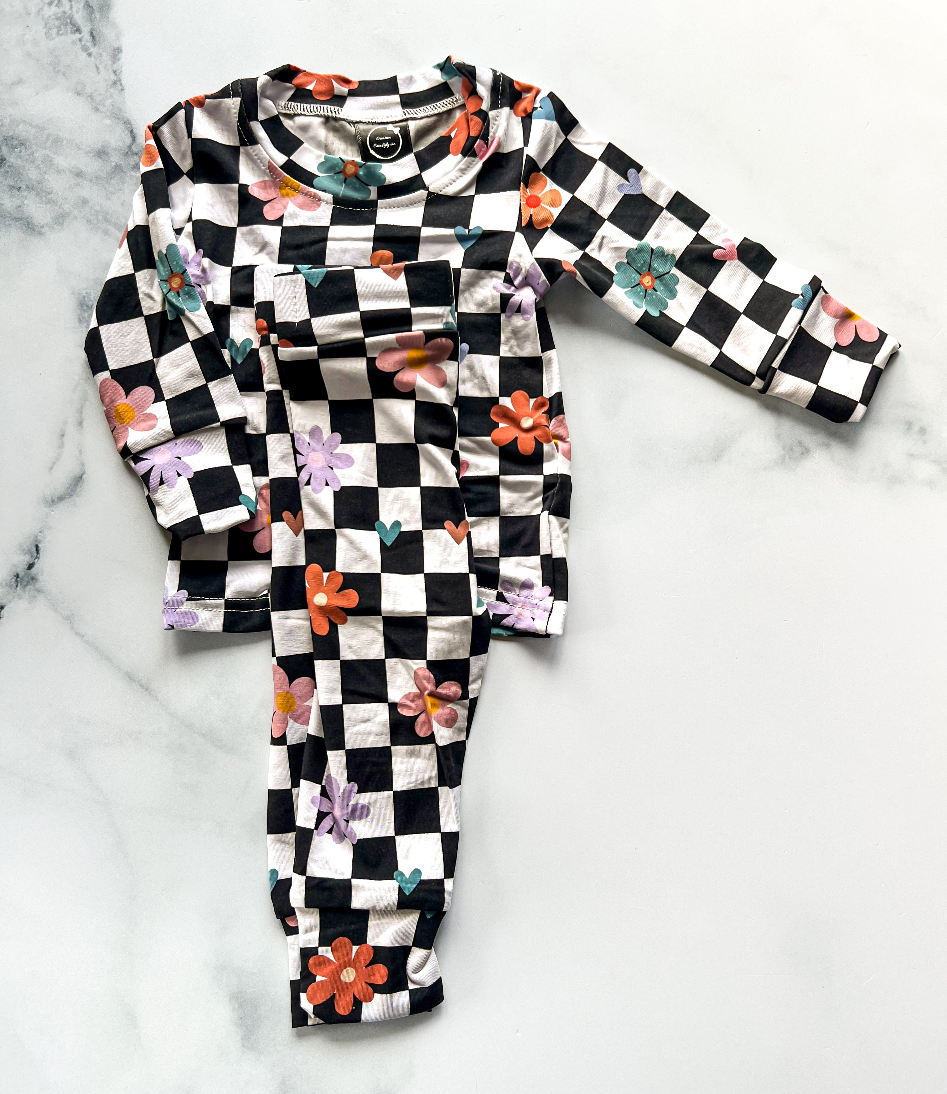 💕Pyjama 2 pièces en bambou – punky bloom