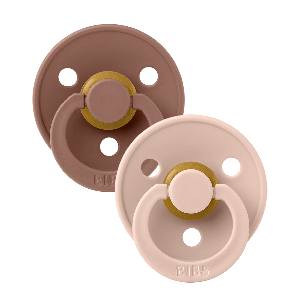 Suce Bibs Anatomical 0-6 mois blush/woodchuck pack de 2