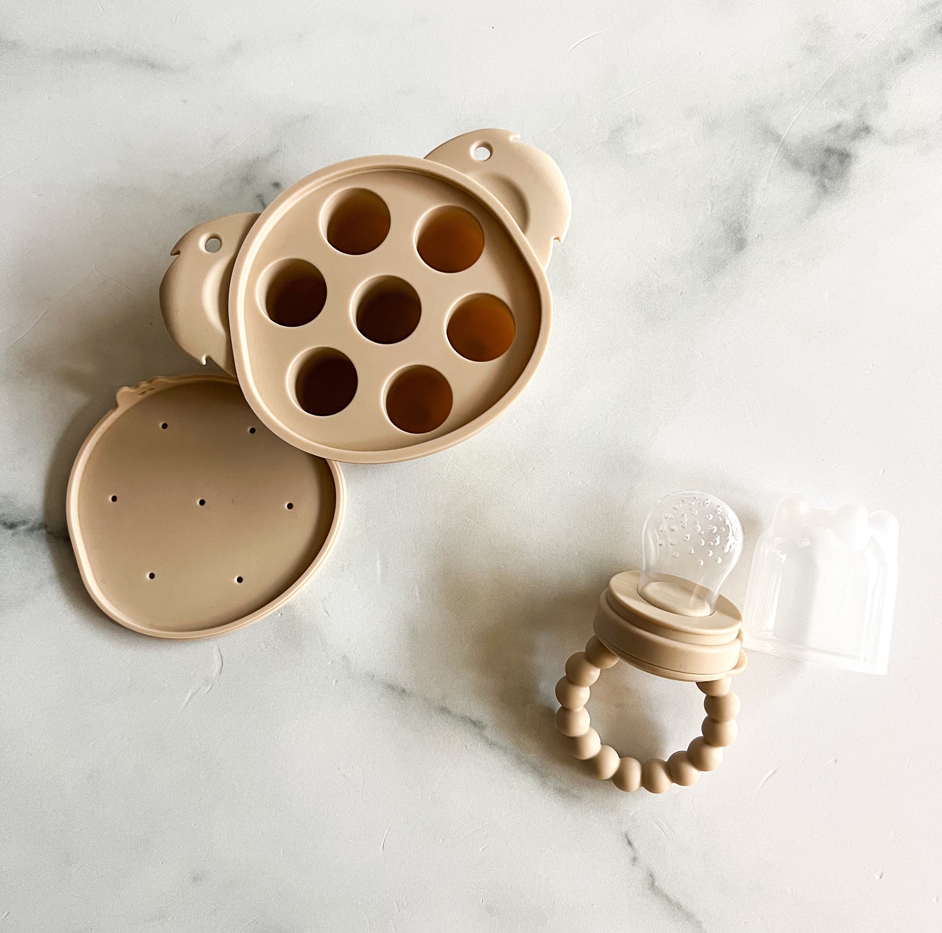 Tétine alimentaire de dentition/Feeder beige (voir description)