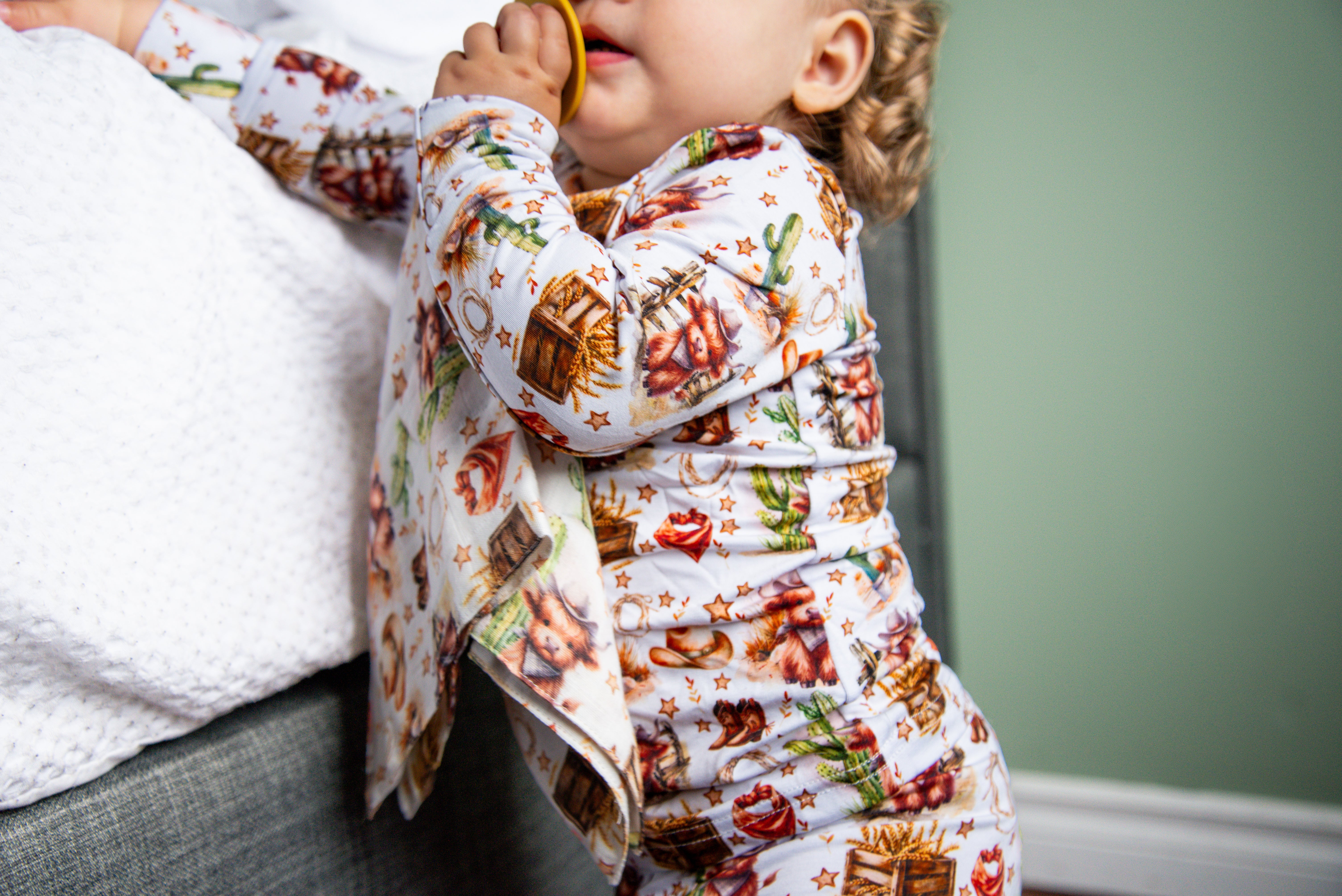 Pyjama vache highland cow-boy western