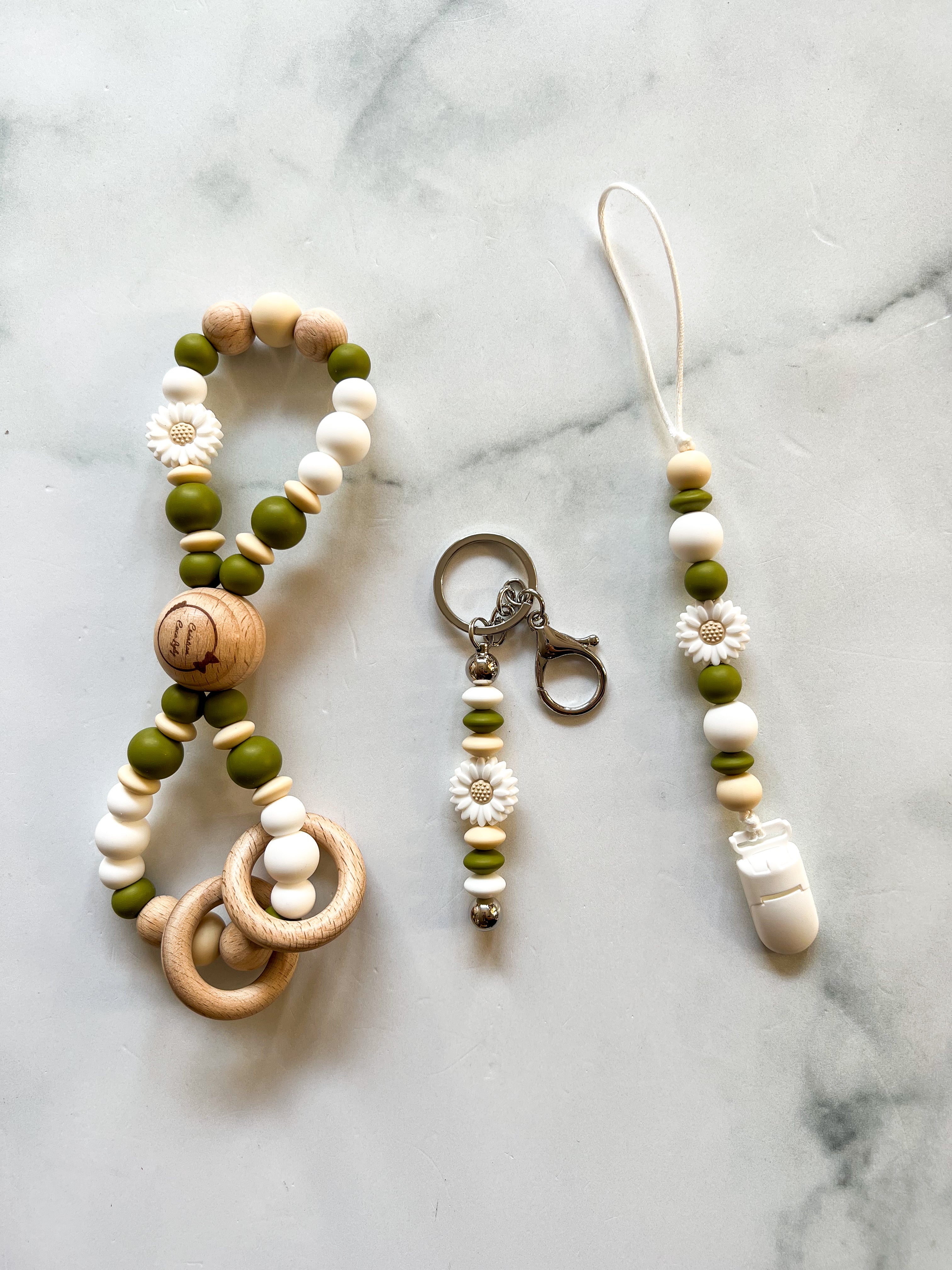 Ensemble marguerite olive(voir description)