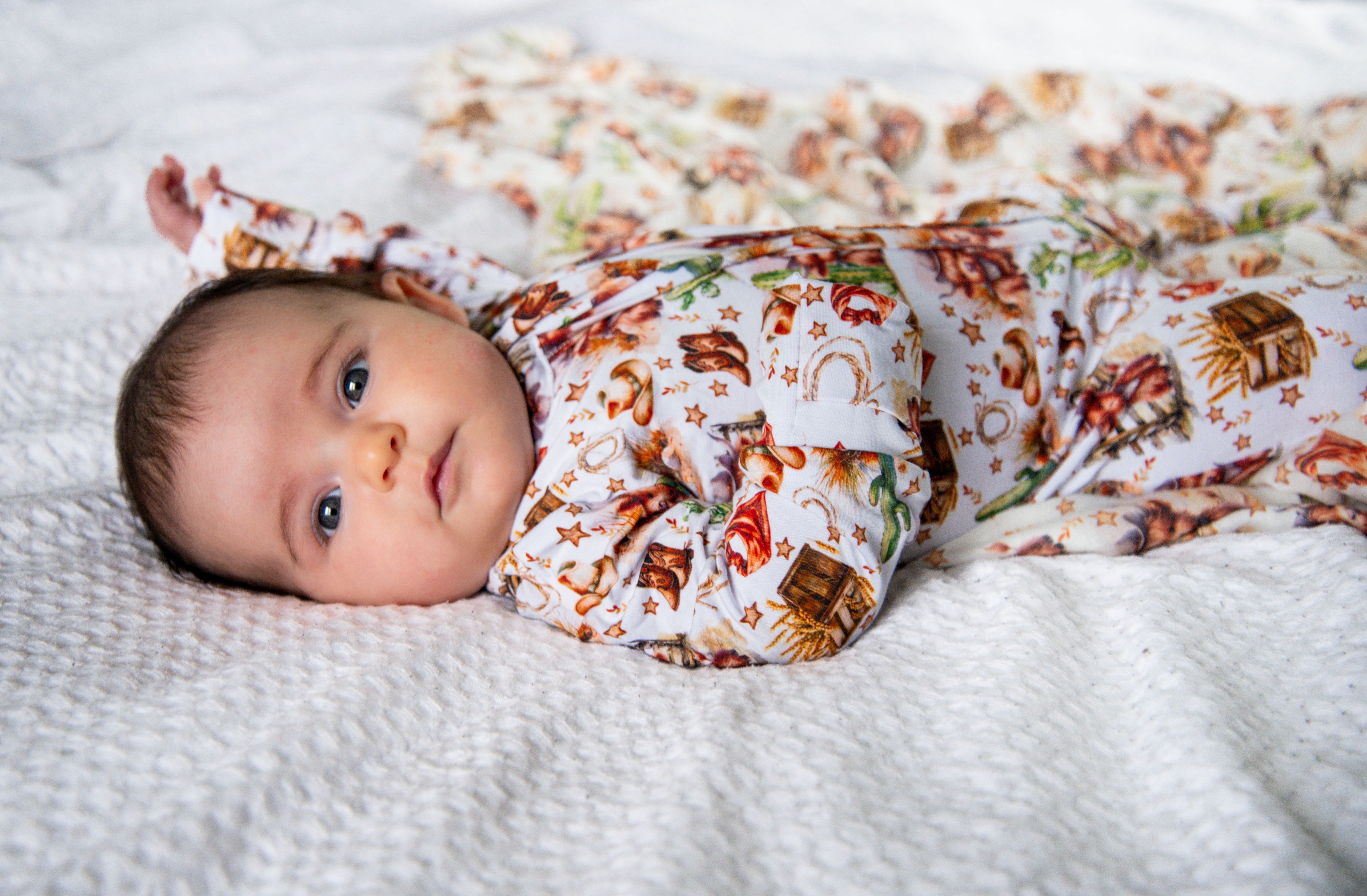 Pyjama vache highland cow-boy western