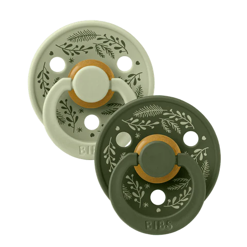 Suce bibs 6-18 mois Holiday Leaf pack de 2