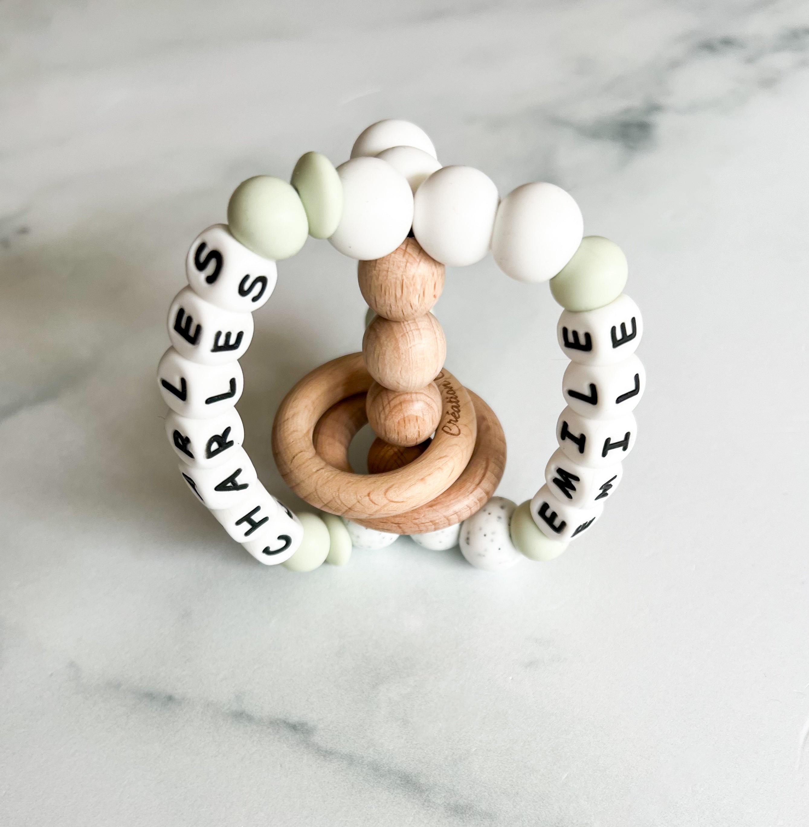 Hochet balle personnalisable avec prénom