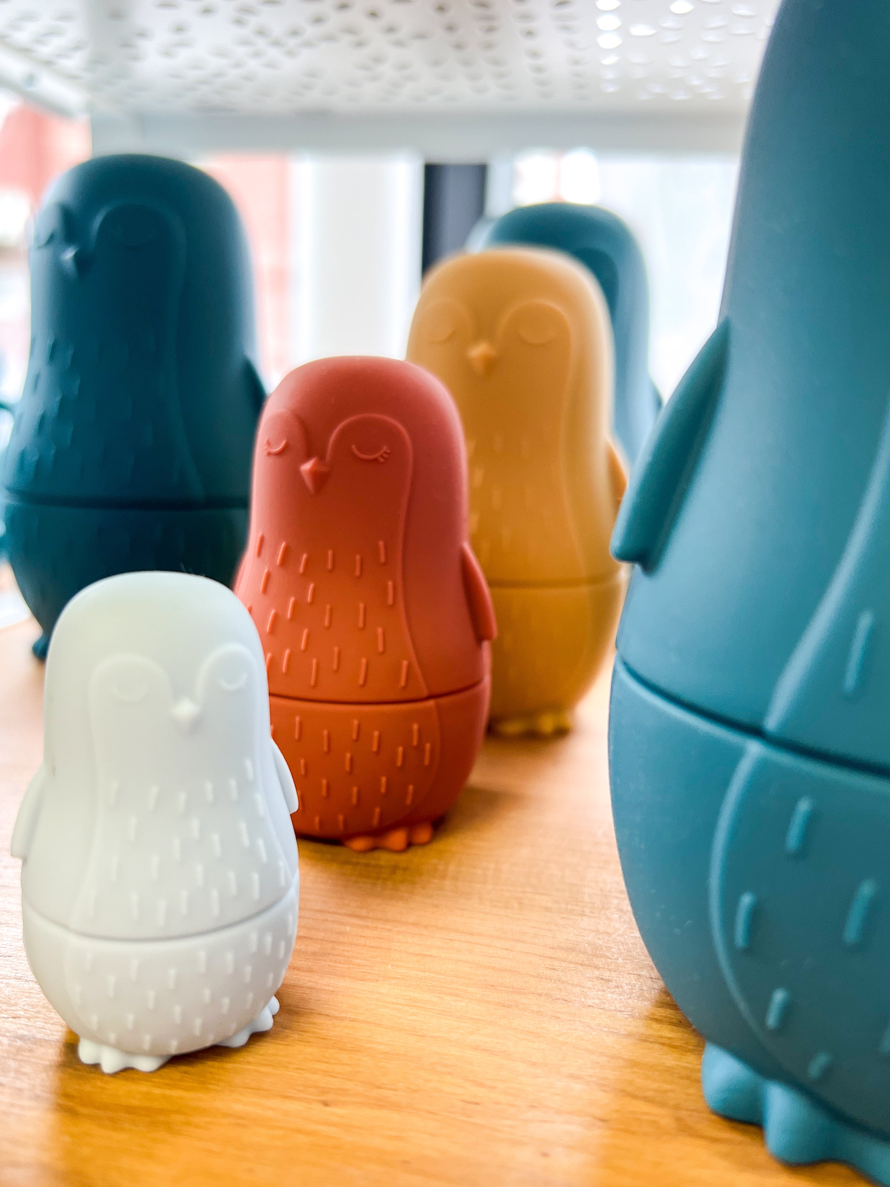 Jouet à empiler montessori poupée russe silicone oiseaux