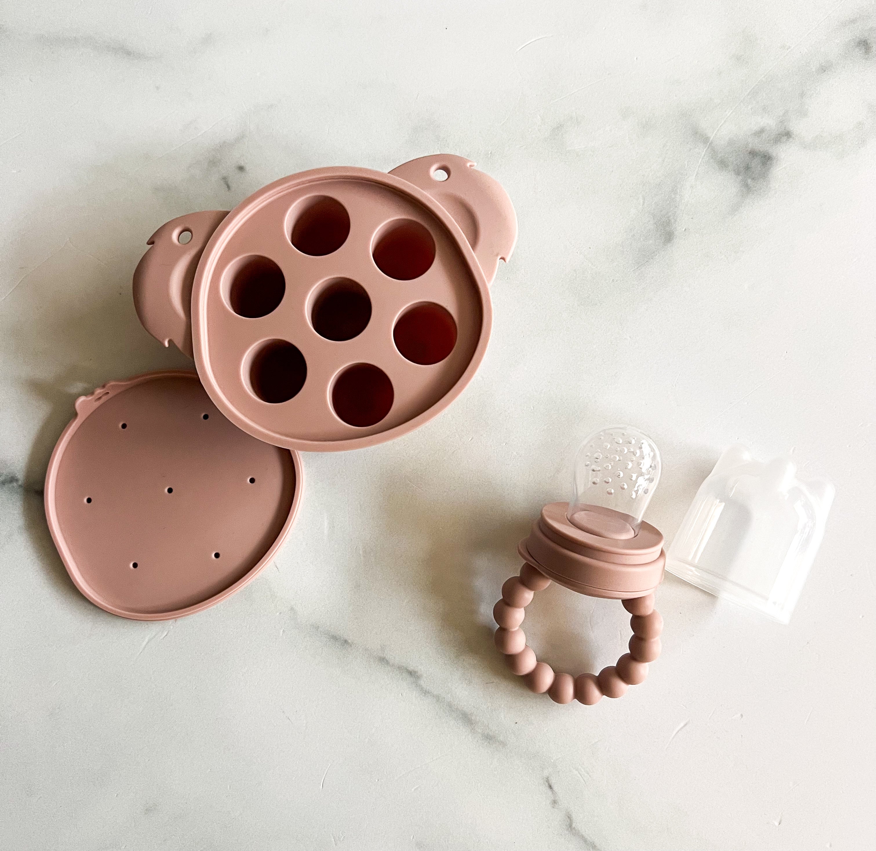 Tétine alimentaire de dentition/Feeder vieux rose (voir description)