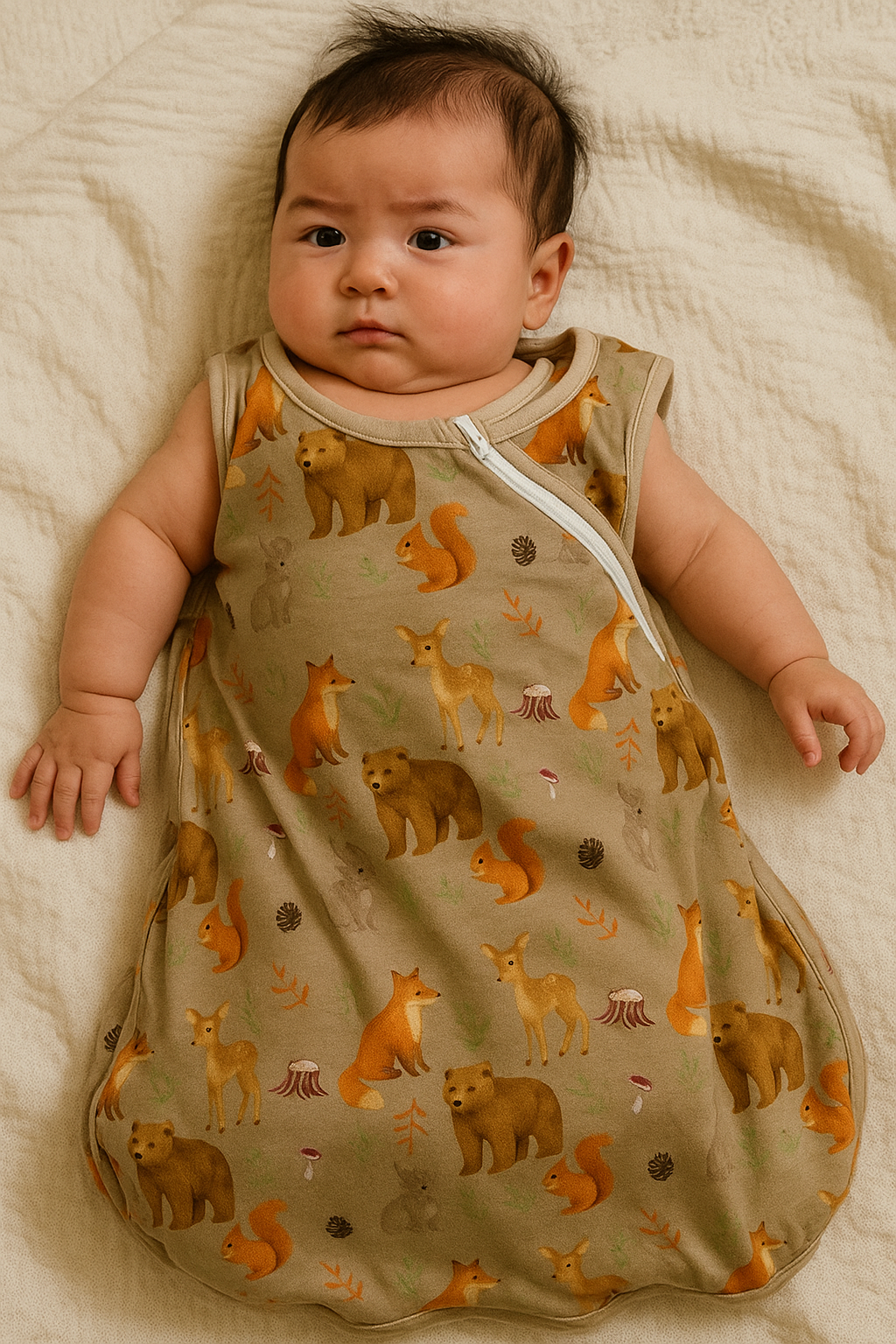 🦊Dormeuse en bambou-Les copains de la forêt