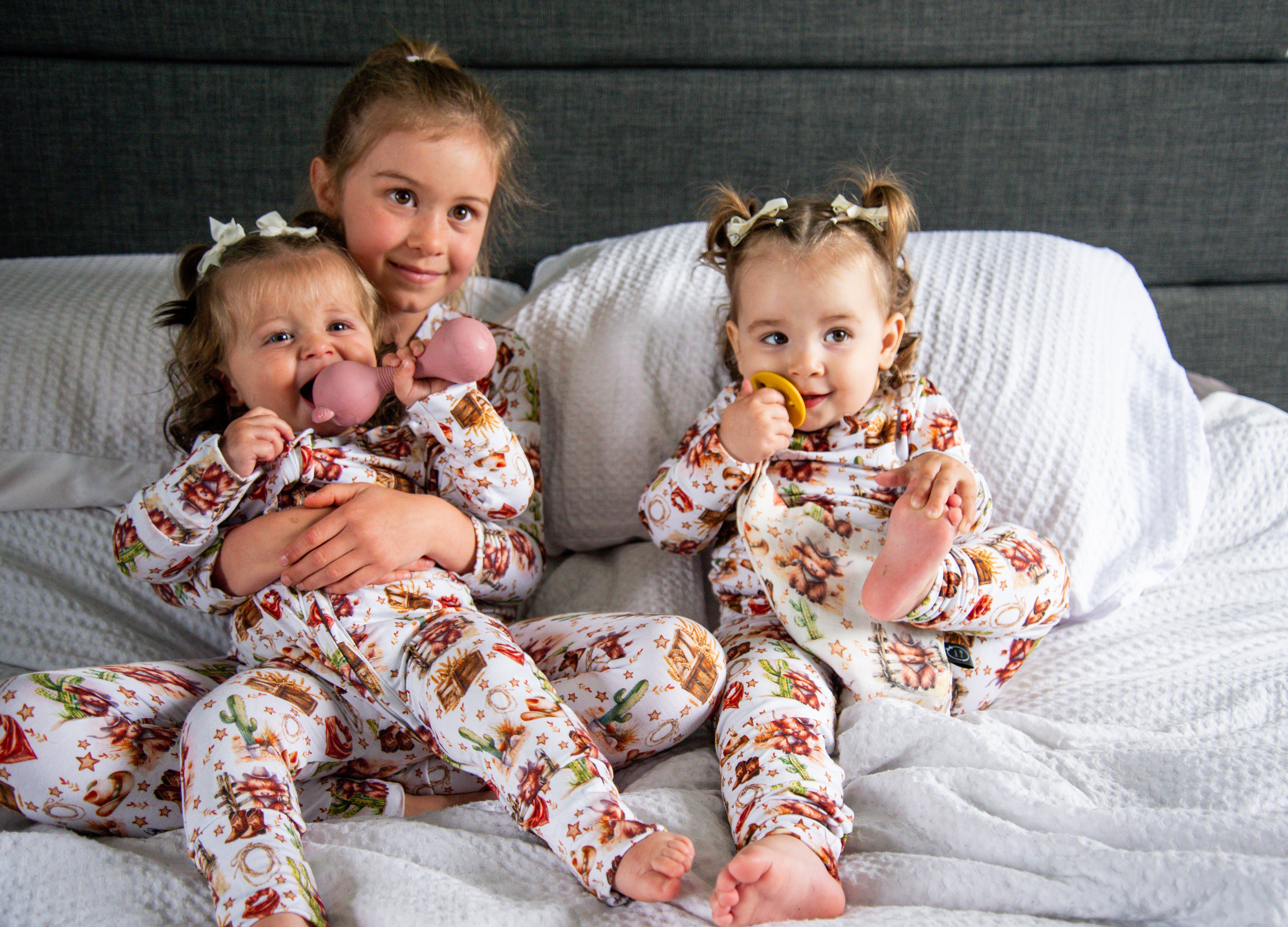 Pyjama vache highland cow-boy western