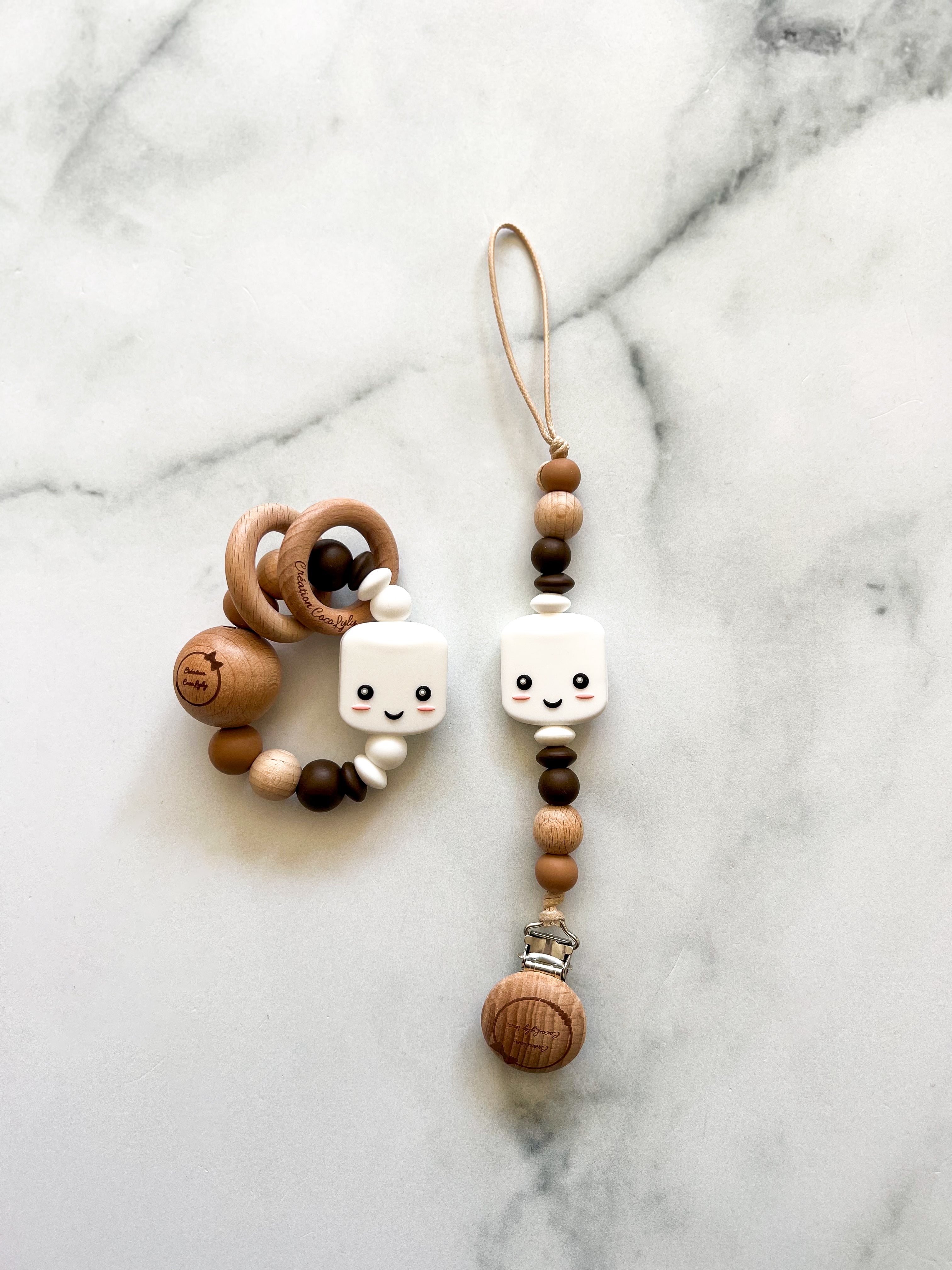 Duo attache suce et hochet Smores