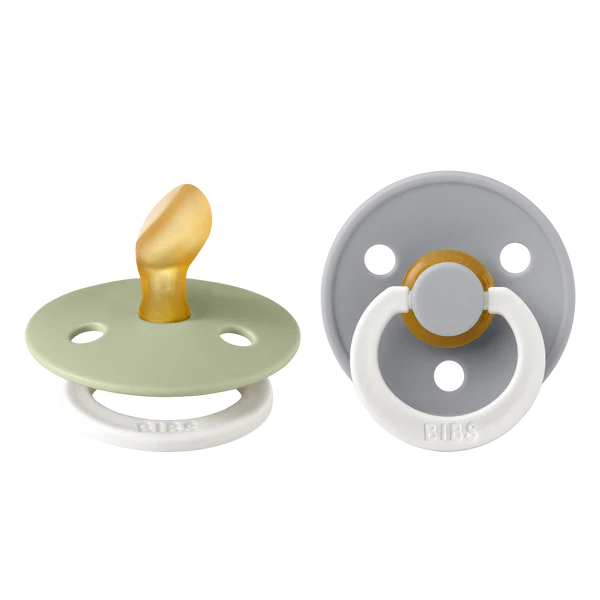 Suce Bibs Anatomical 6-18 mois Sage/Cloud glow in the dark pack de 2