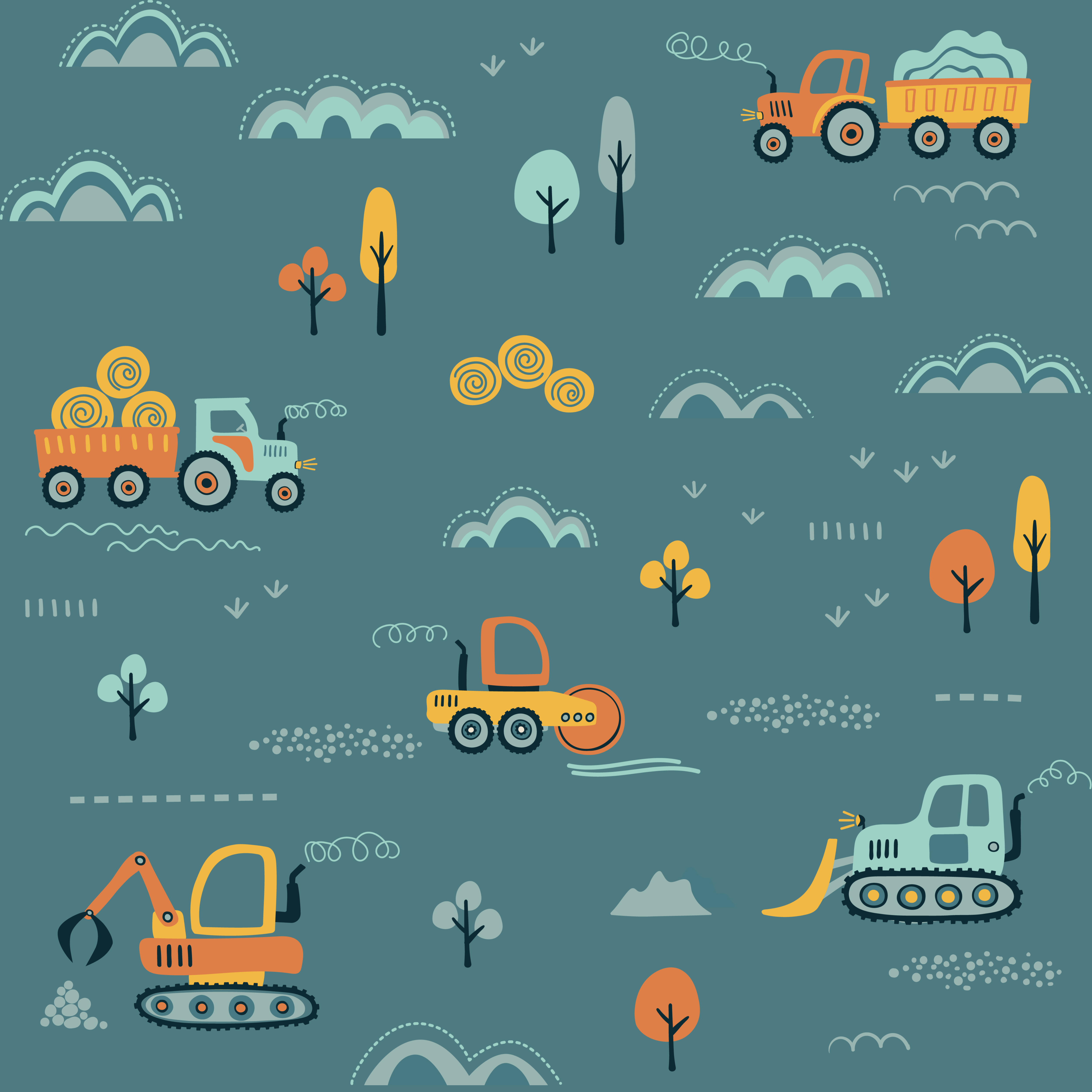 Bavette manche longue Les camions