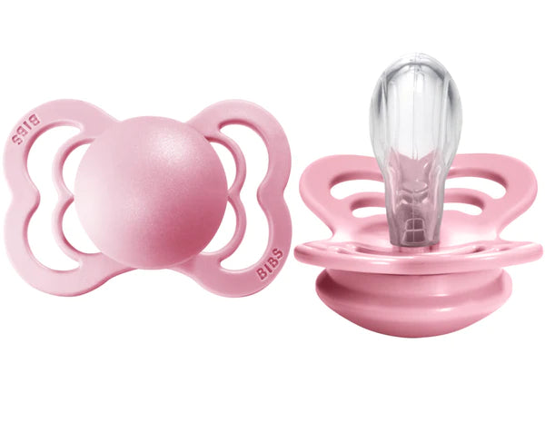 Bibs suprême silicone 6-18mois baby pink pack de 2