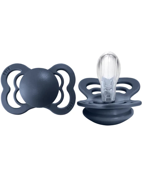 Bibs suprême silicone 0-6 mois steel blue de 2