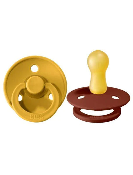 Suce bibs 0-6 mois mustard/Rust pack de 2