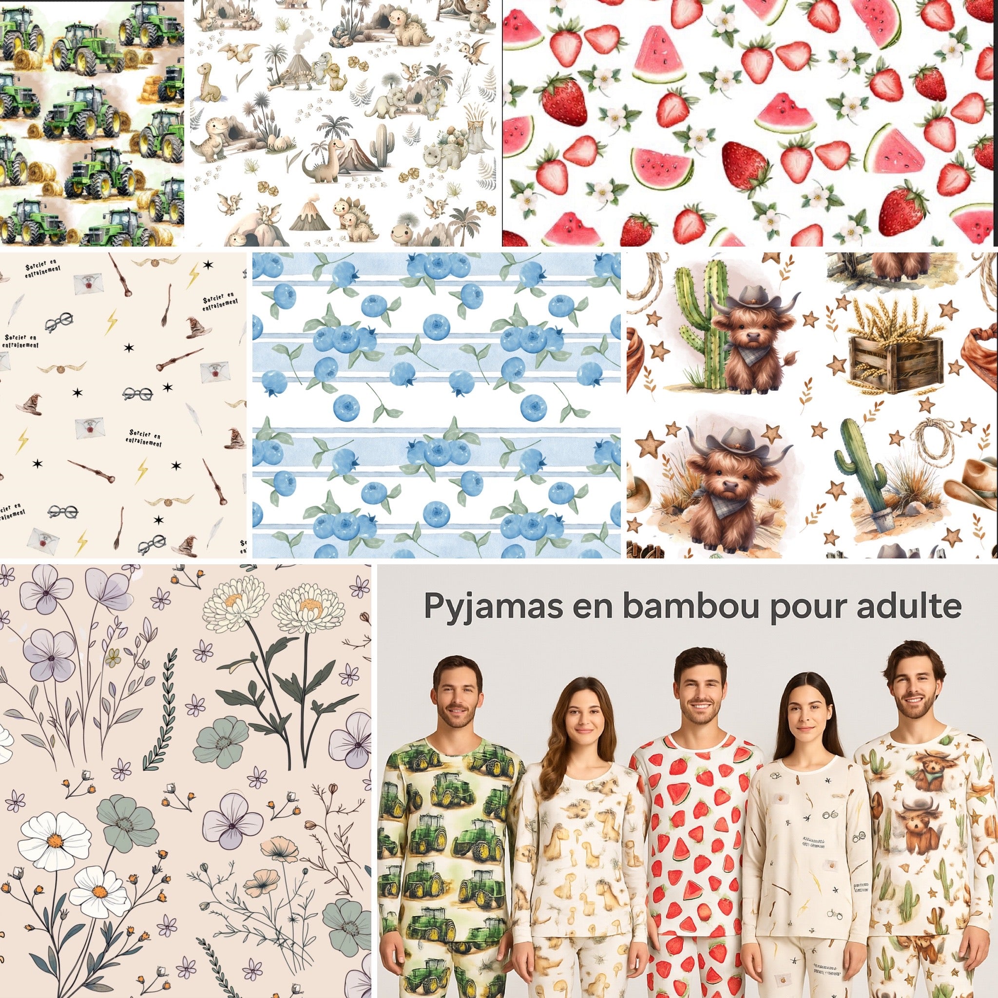 Pyjama long en bambou pour adulte