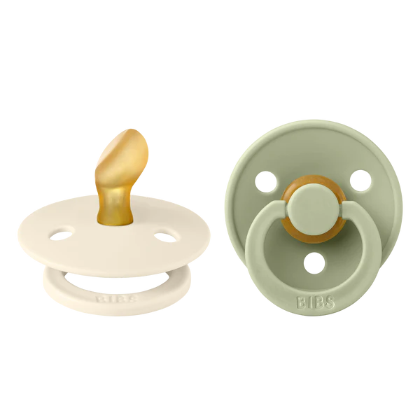 Suce Bibs Anatomical 6-18 mois Ivory/Sage pack de 2