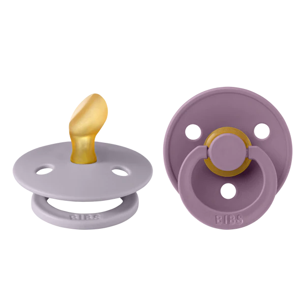 Suce Bibs Anatomical 6-18 mois Fossil grey/Mauve pack de 2