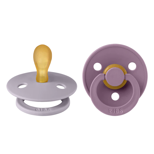 Suce Bibs Symmetrical 6-18 mois Fossil grey/Mauve pack de 2