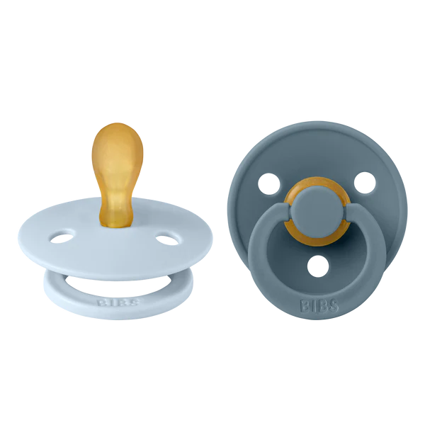 Suce Bibs Symmetrical 6-18 mois Baby blue/Petrol pack de 2