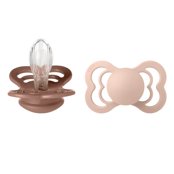 Bibs suprême silicone 6-18mois Blush/Woodchuck pack de 2