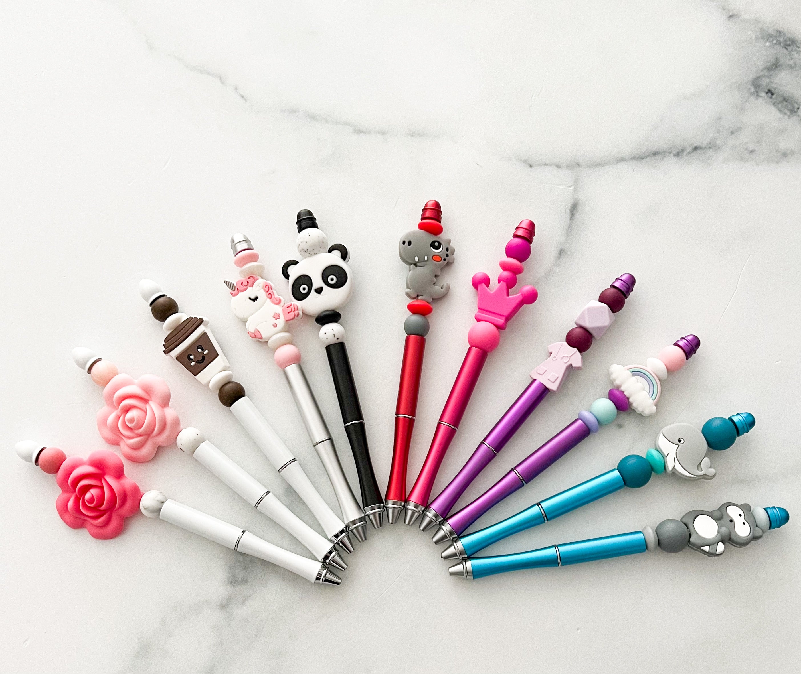 Stylo avec billes fantaisistes