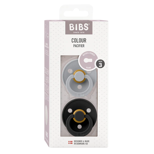 Suce bibs 18-36 mois Cloud/Black pack de 2