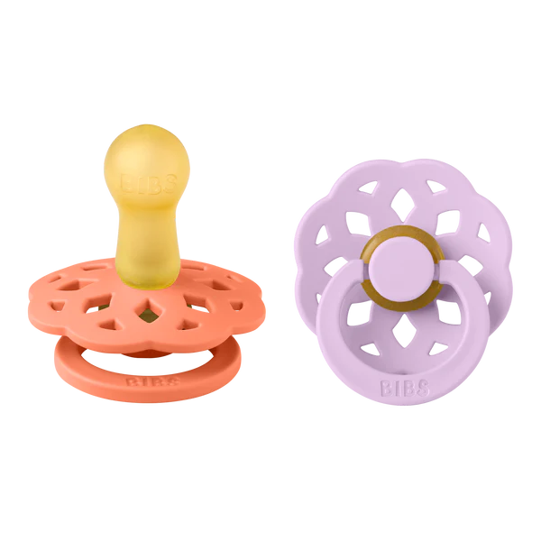 Suce bibs 6-18 mois boheme Papaya/Violet sky pack de 2