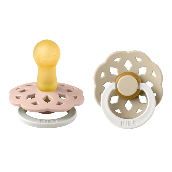 Suce bibs 6-18 mois boheme blush glow/vanilla glow pack de 2