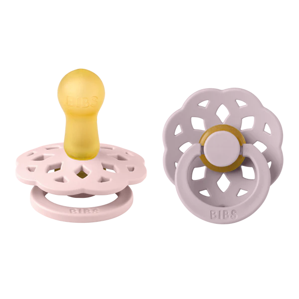 Suce bibs 0-6 mois boheme Blossom/Dusky Lilac pack de 2