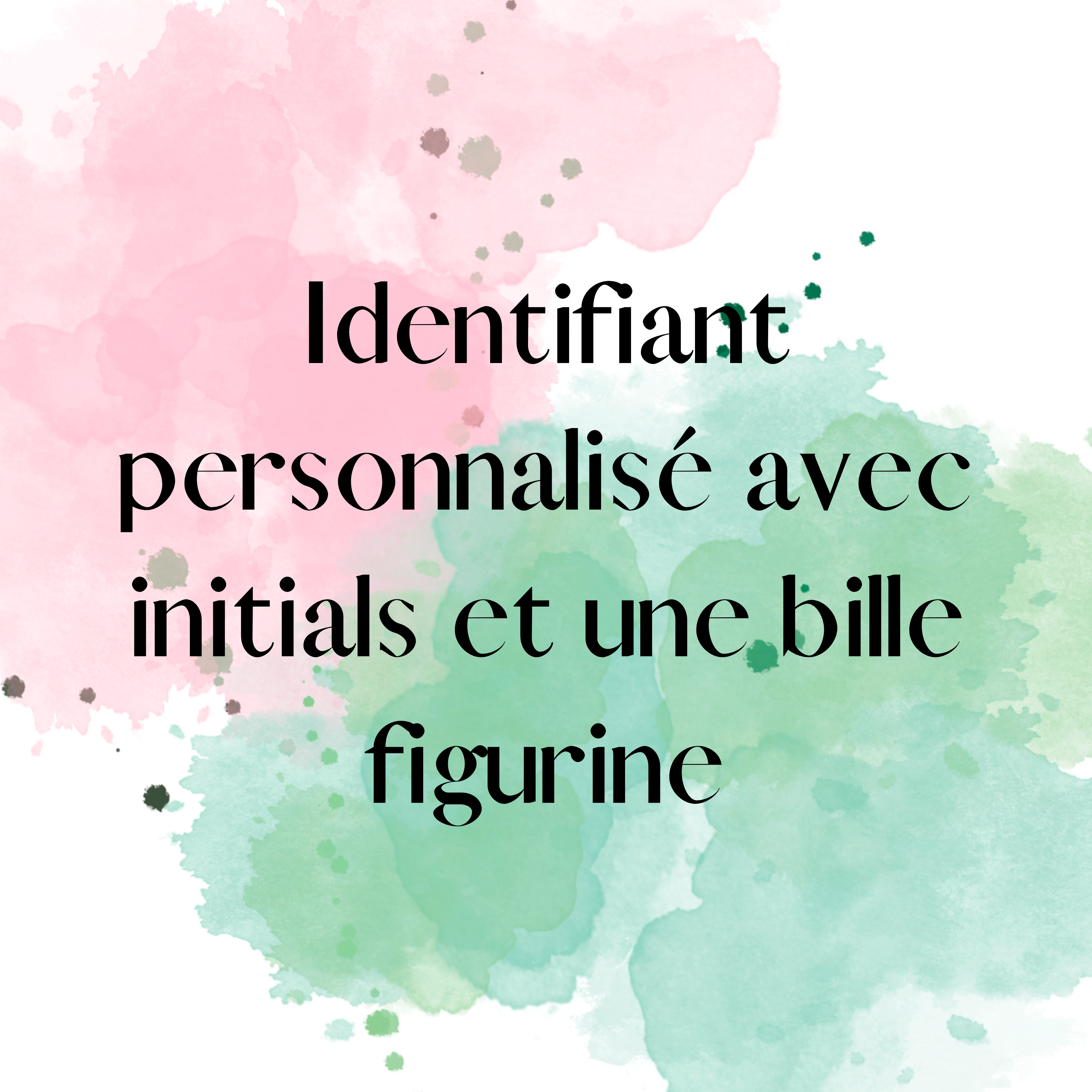 Identifiant avec initial personnalisé avec bille figurine
