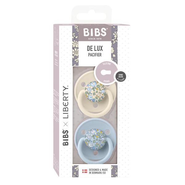 Suce bibs De Lux x liberty Eloise baby blue Mix pack 2
