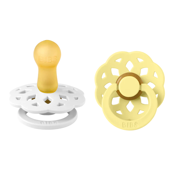 Suce bibs 6-18mois boheme blanc/Soleil pack de 2