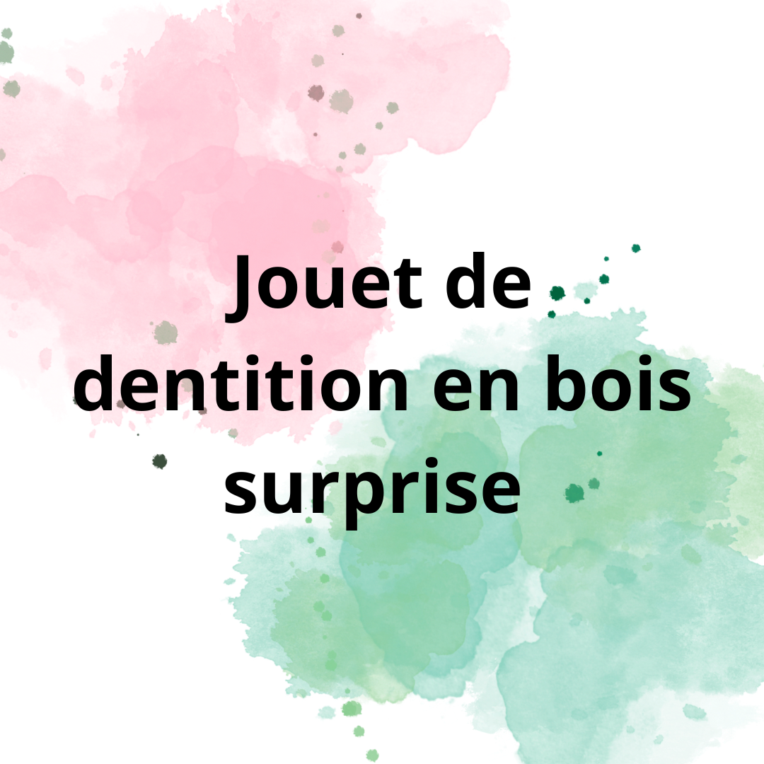 Jouet de dentition en bois surprise