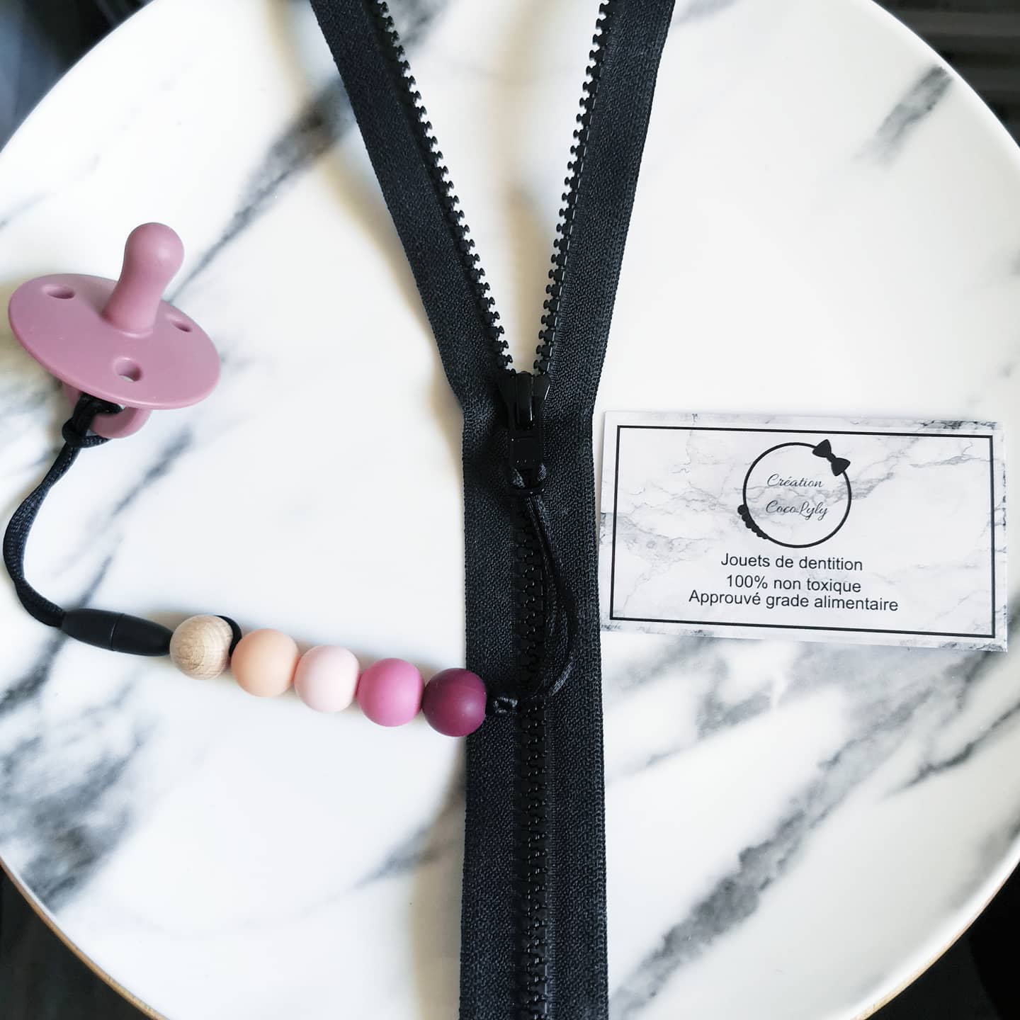 attache suce zip personnalisé sans prénom