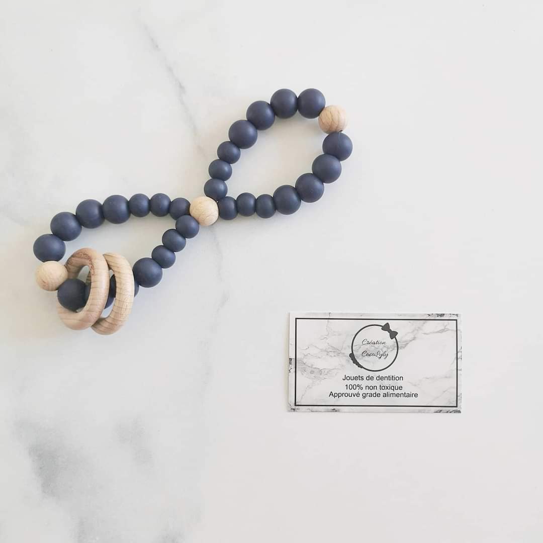 Hochets de dentition infini couleurs bleuté