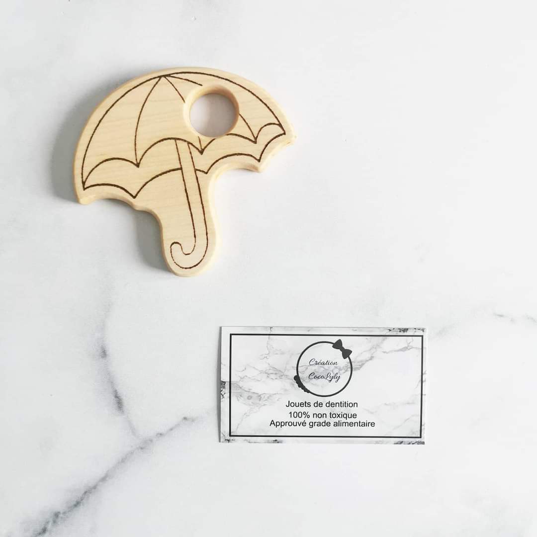 Jouet de dentition en bois 100% Québécois