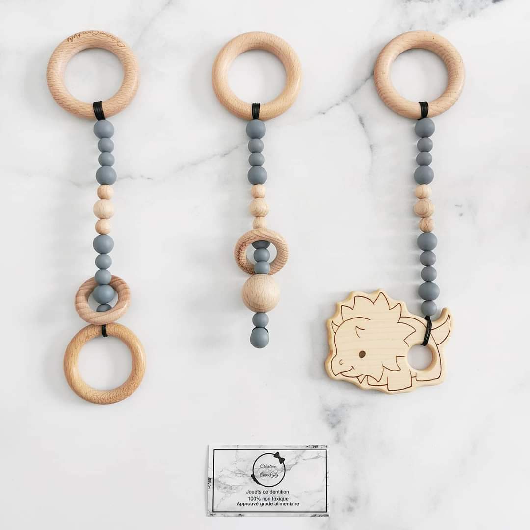 Trio pour gym bébé dino