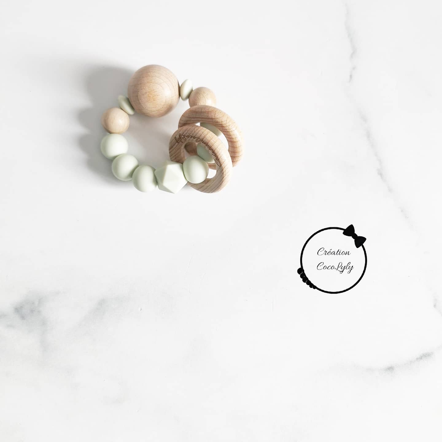 Hochet de dentition simple sauge