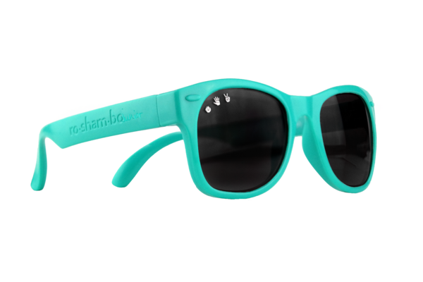 Lunette soleil turquoise 0-2ans ultra flexible, incassable et polarisée