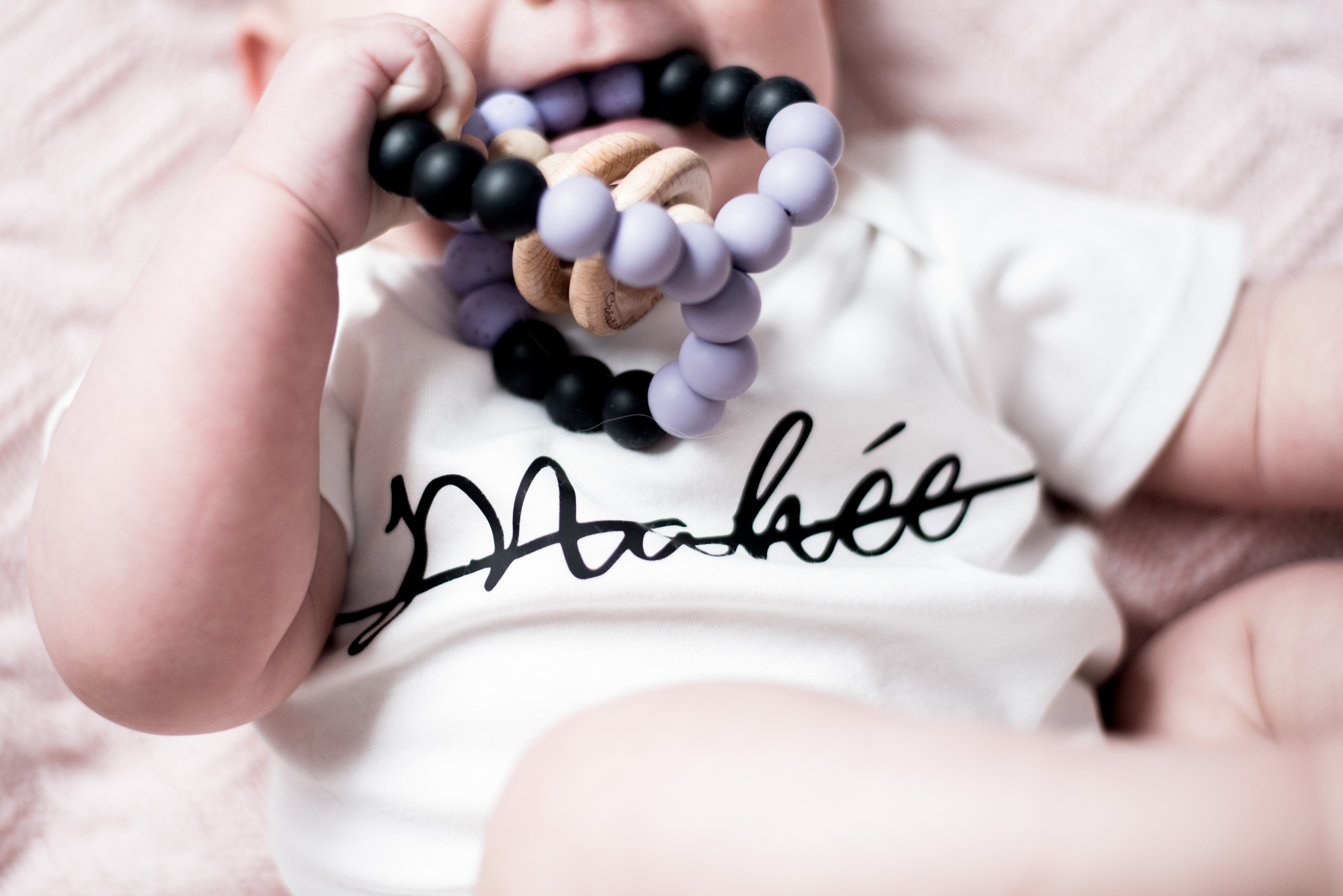 Hochet balle machouillable personnalisable sans prénom