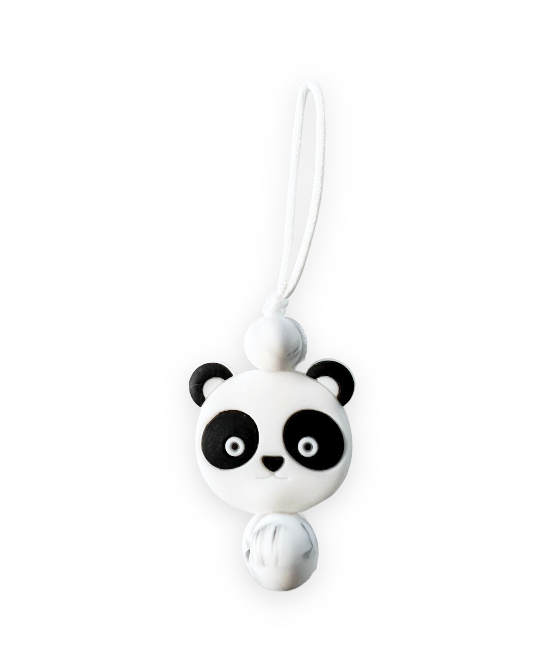 Attache zip panda blanc