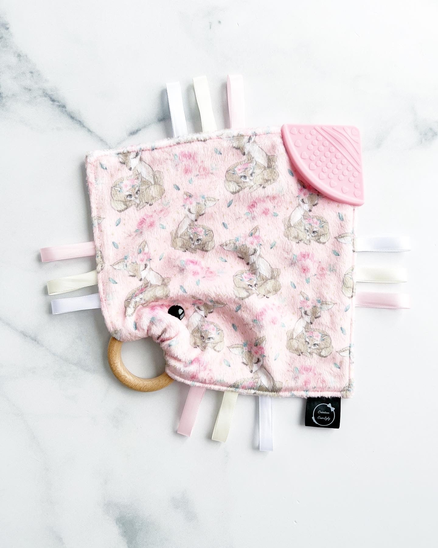 Doudou étiquettes de dentition chevreuil