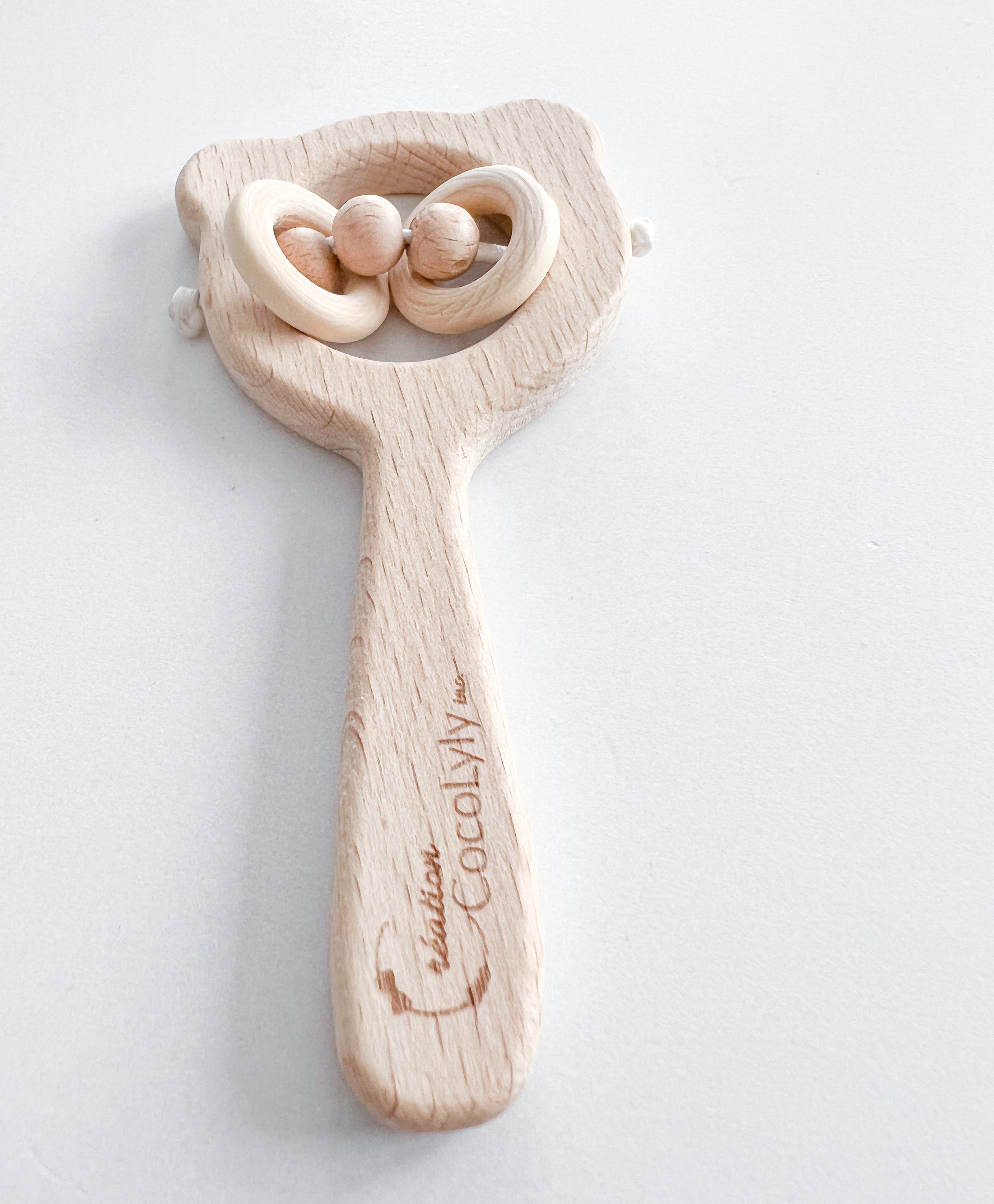 Hochet ourson tout en bois