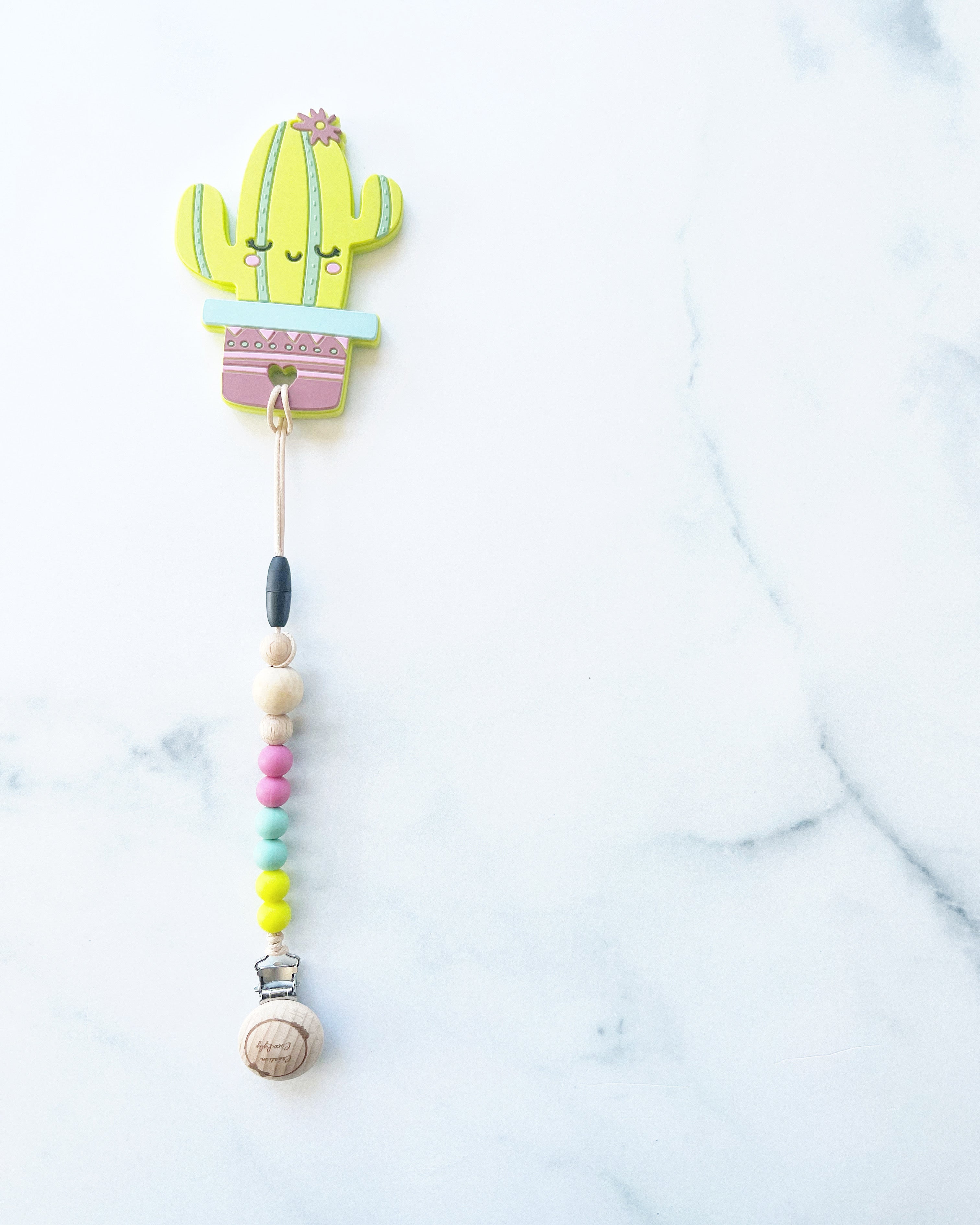Duo attache suce et jouet cactus