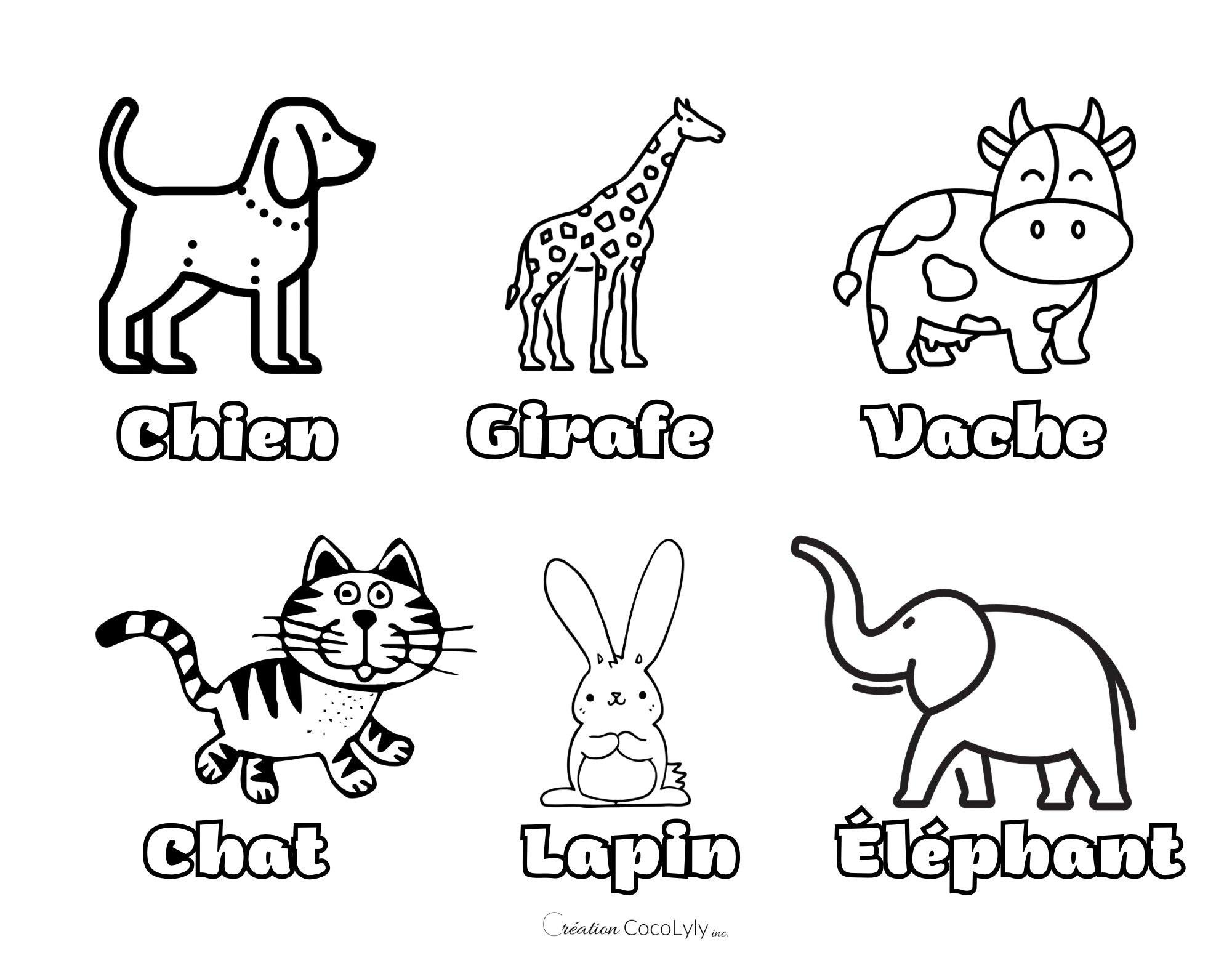 Feuille effaçable éducative et réutilisable les animaux